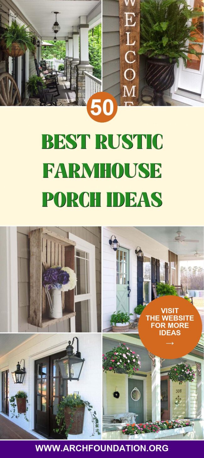 50 Rustic Farmhouse Porch Decor Ideas to Try