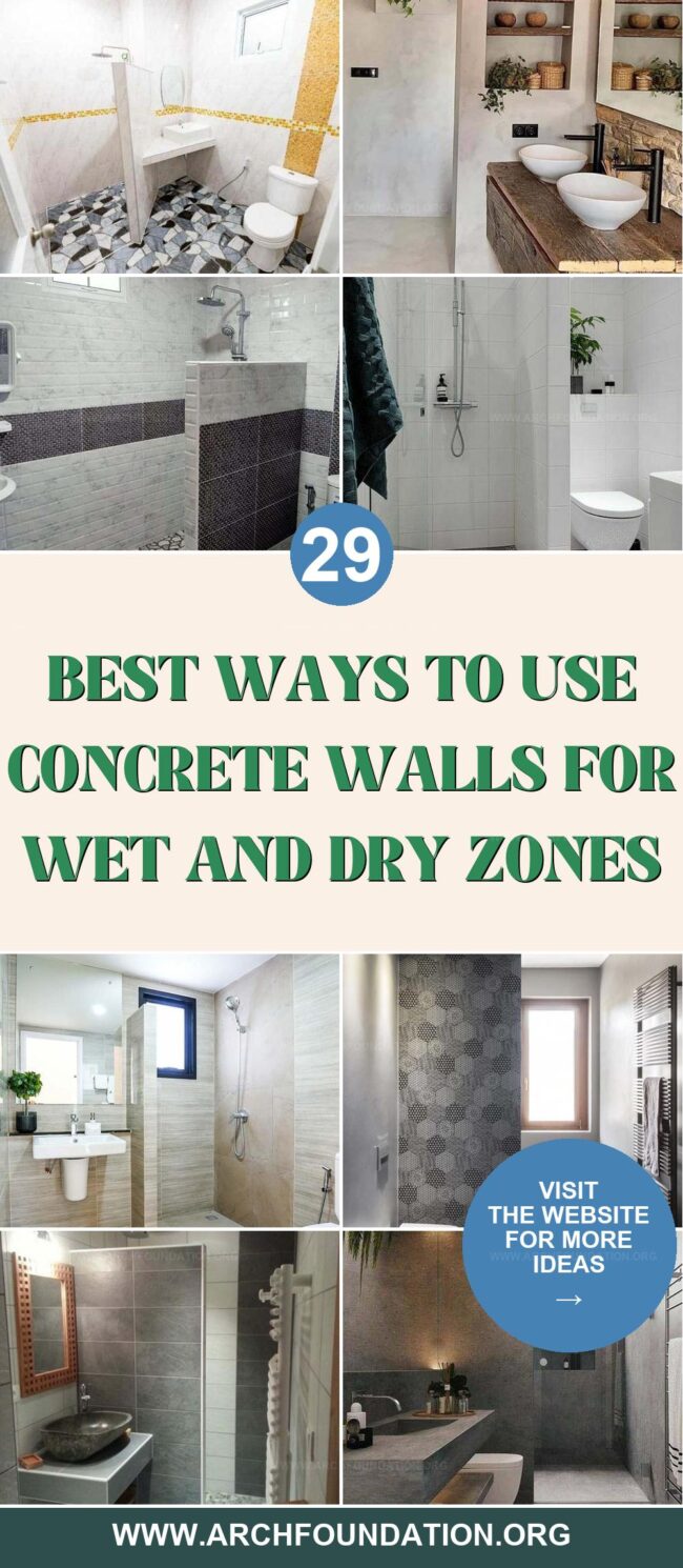 29 Innovative Ways to Use Concrete Walls to Separate Wet and Dry Zones