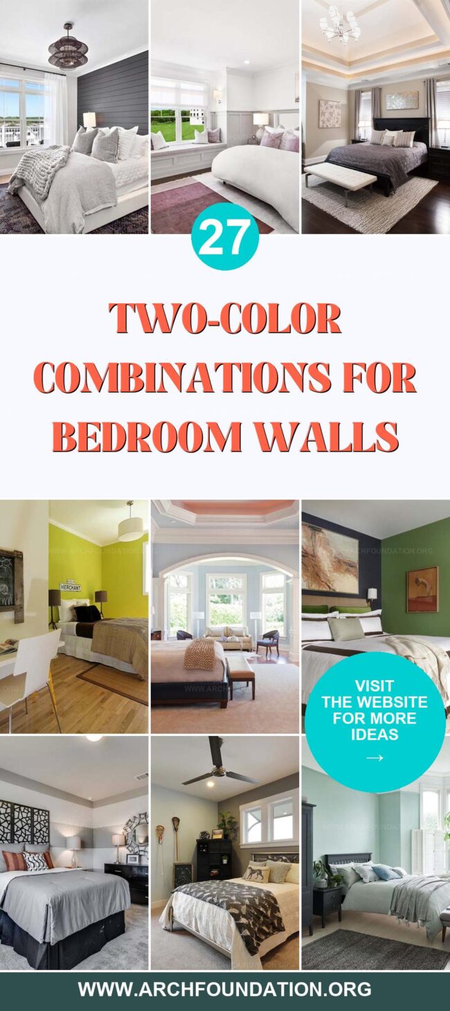 27 Top Two-Color Combinations for Bedroom Walls