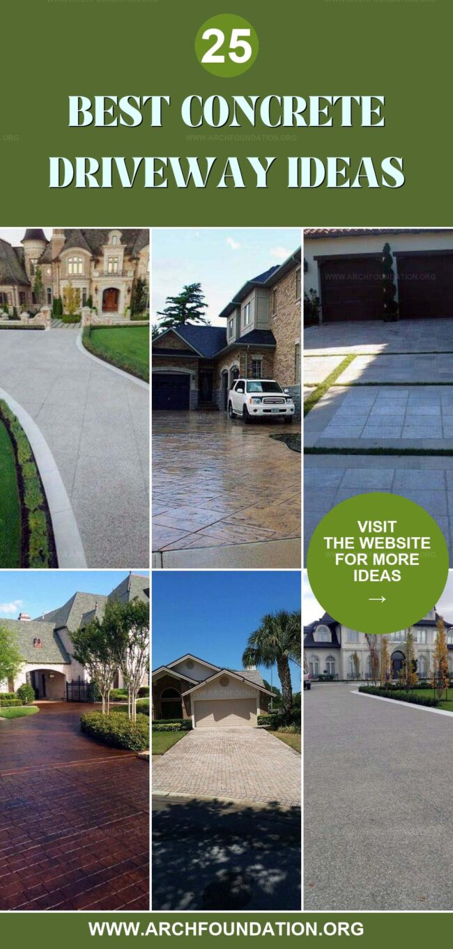 25 Concrete Driveway Designs for a Modern Home