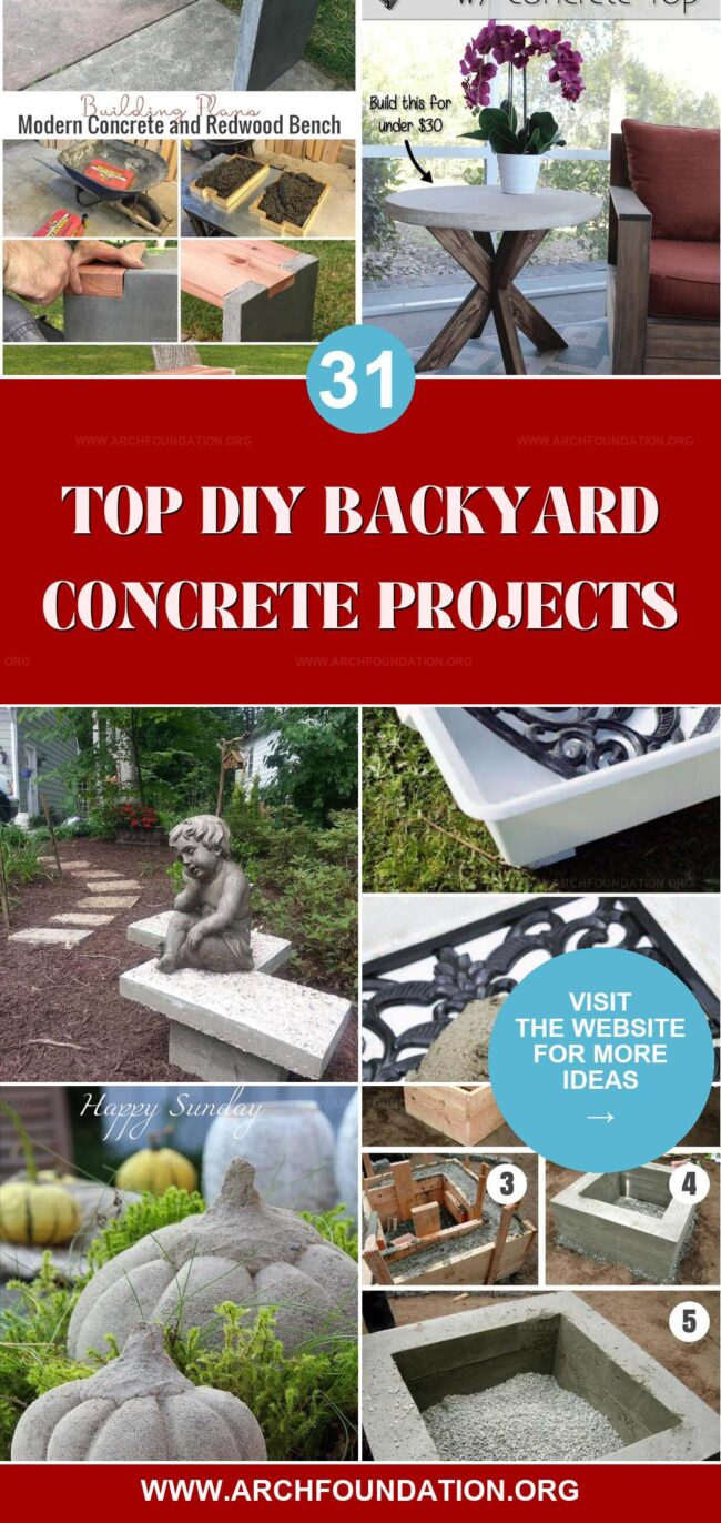 31 Easy DIY Concrete Projects for Your Backyard