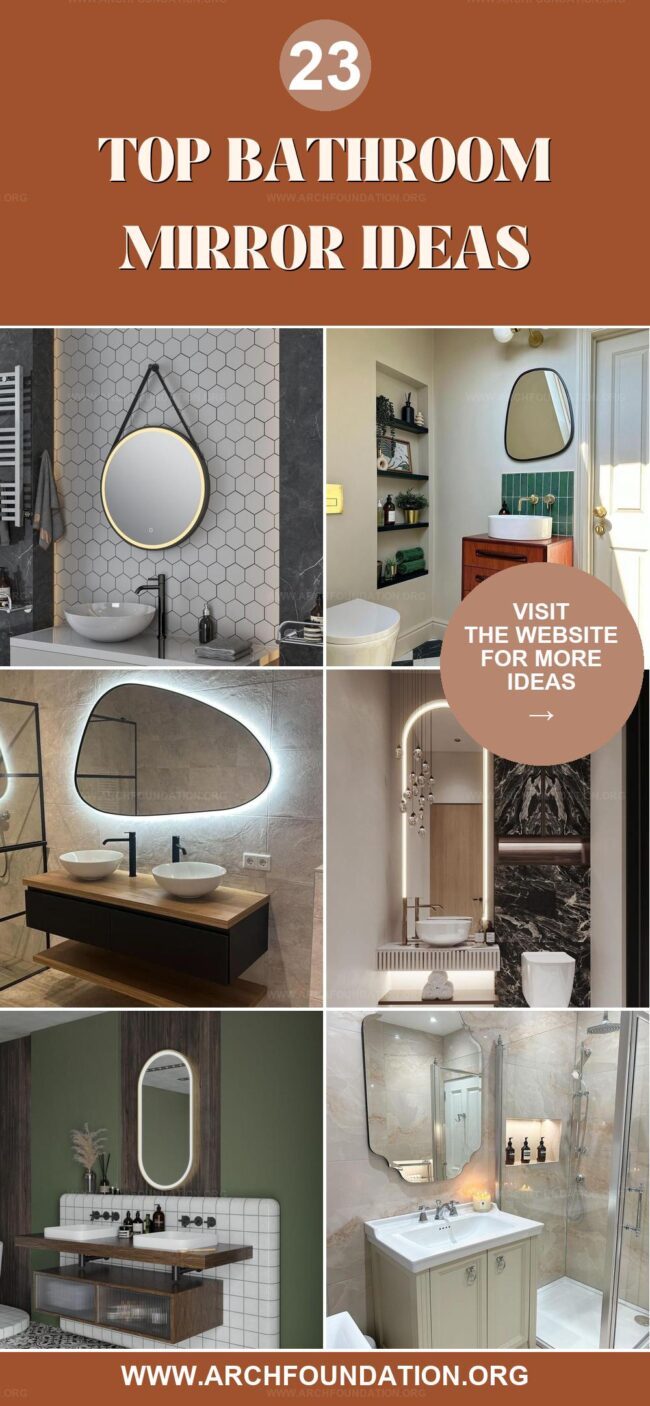 23 Fresh Bathroom Mirror Designs to Transform