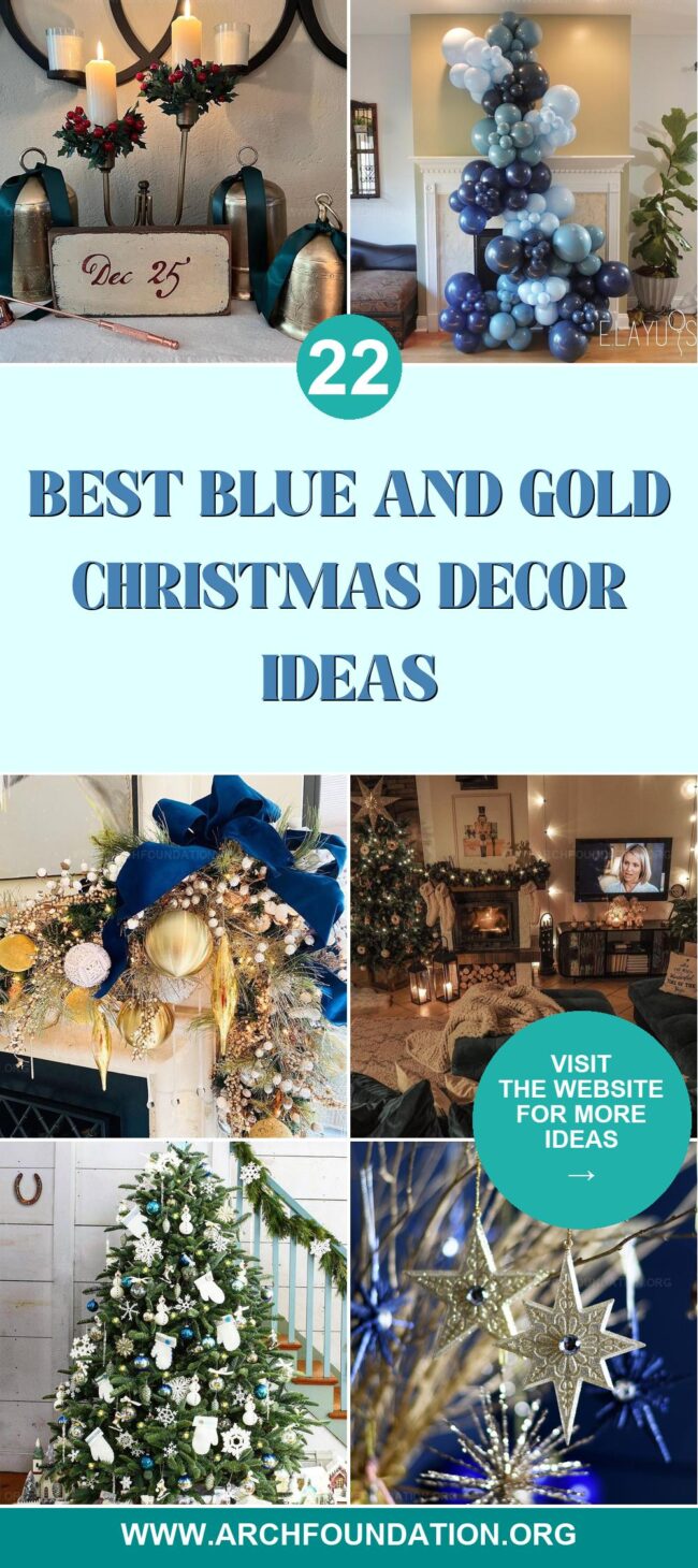 22 Stunning Blue and Gold Christmas Decor Ideas