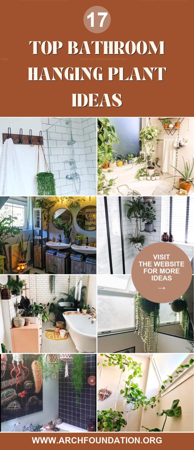 17 Gorgeous Hanging Plant Ideas for a Bathroom Full of Life