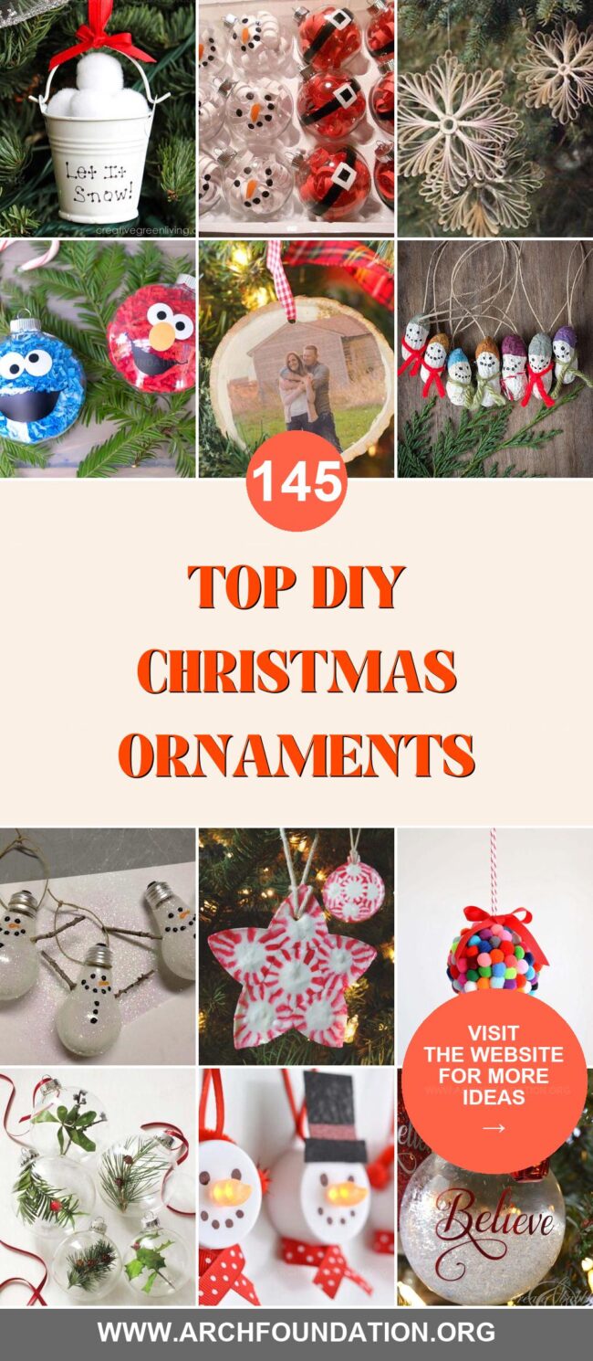 145 Easy Christmas DIY Ornaments to Do