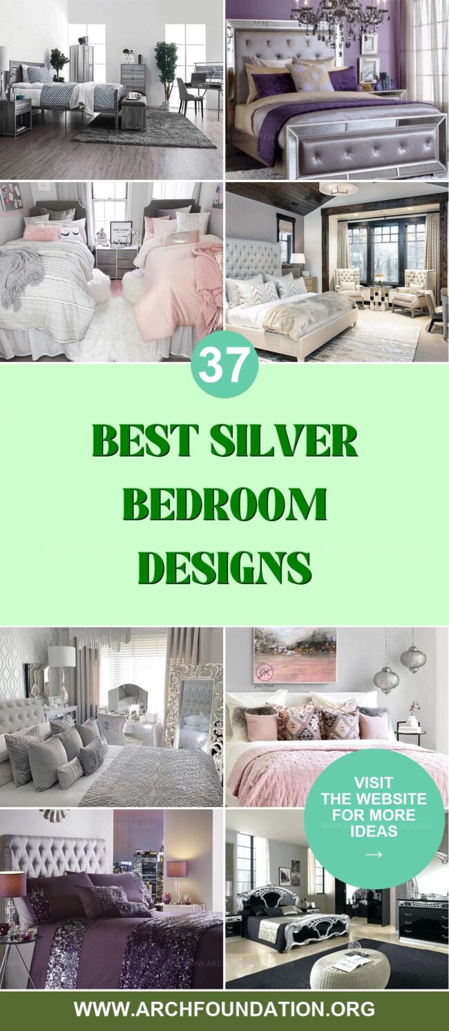 37 Luxurious Silver Bedroom Designs to Dazzle