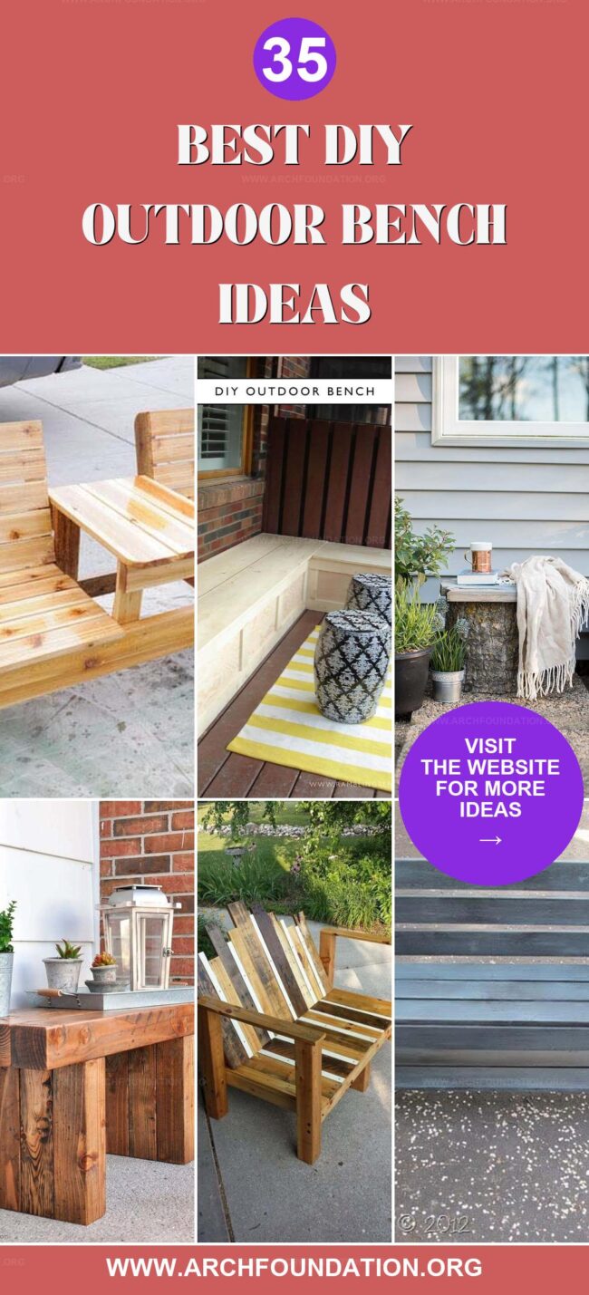 35 Easy DIY Outdoor Bench Ideas to Build in a Single Day