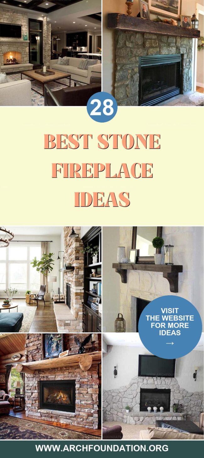 28 Top Stone Fireplace Ideas for a Cozy Home