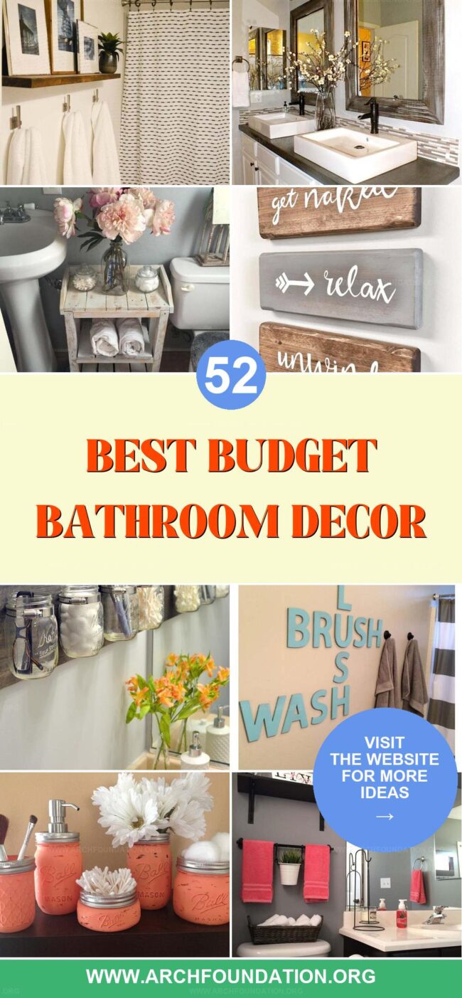 52 Amazing Budget Bathroom Decor Ideas