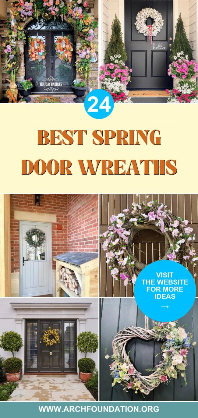 24 Beautiful Spring Door Wreaths to Welcome the Season in Style