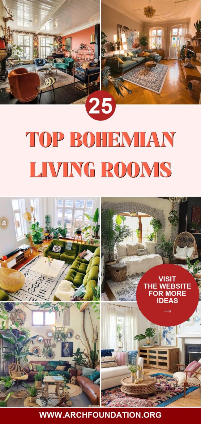 25 Bohemian Living Rooms for Trendy Comfort