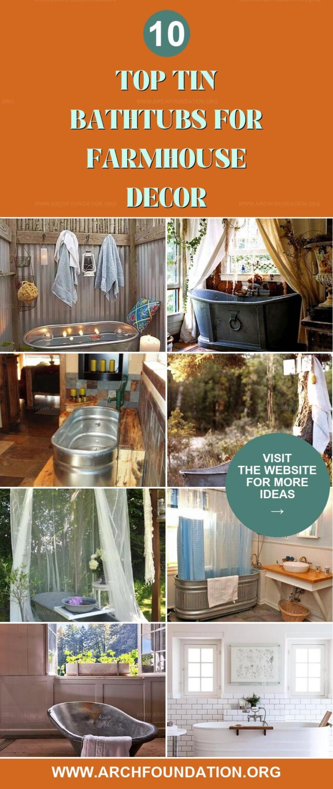 10 Beautiful Tin Bathtubs for Rustic Farmhouse Decor