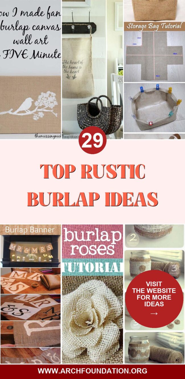 29 Best DIY Burlap Decor Ideas for a Rustic Home