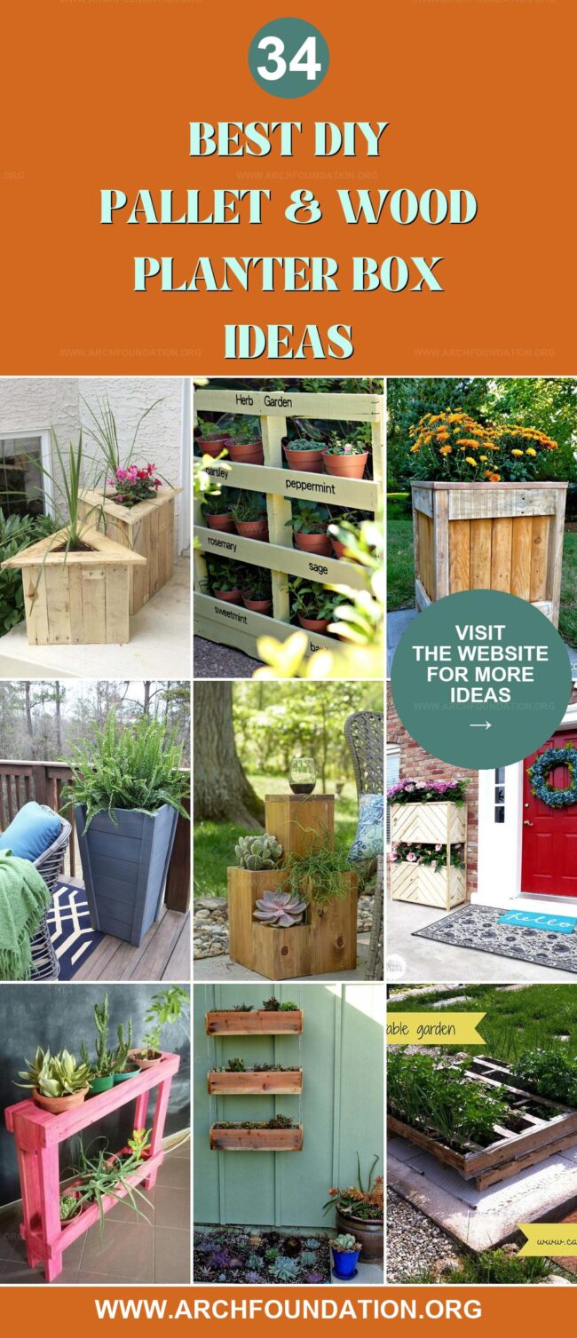 34 DIY Pallet & Wood Planters to Enhance Your Garden