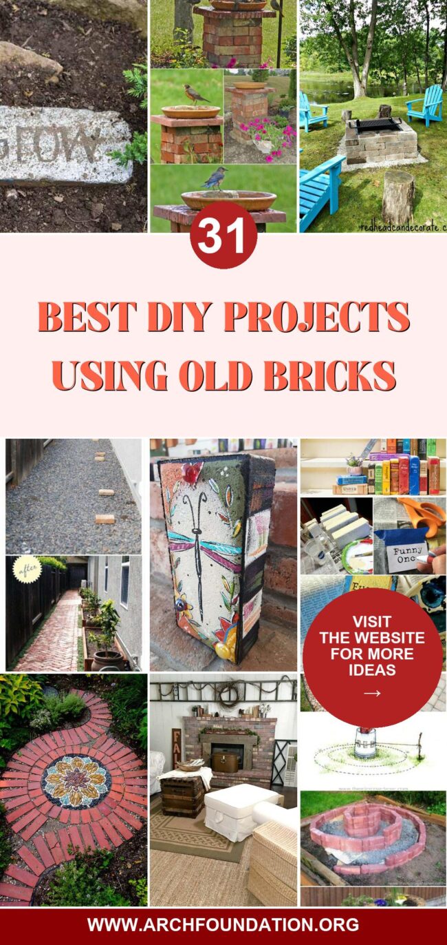 31 DIY Projects to Reuse Old Bricks and Transform Your Home and Garden