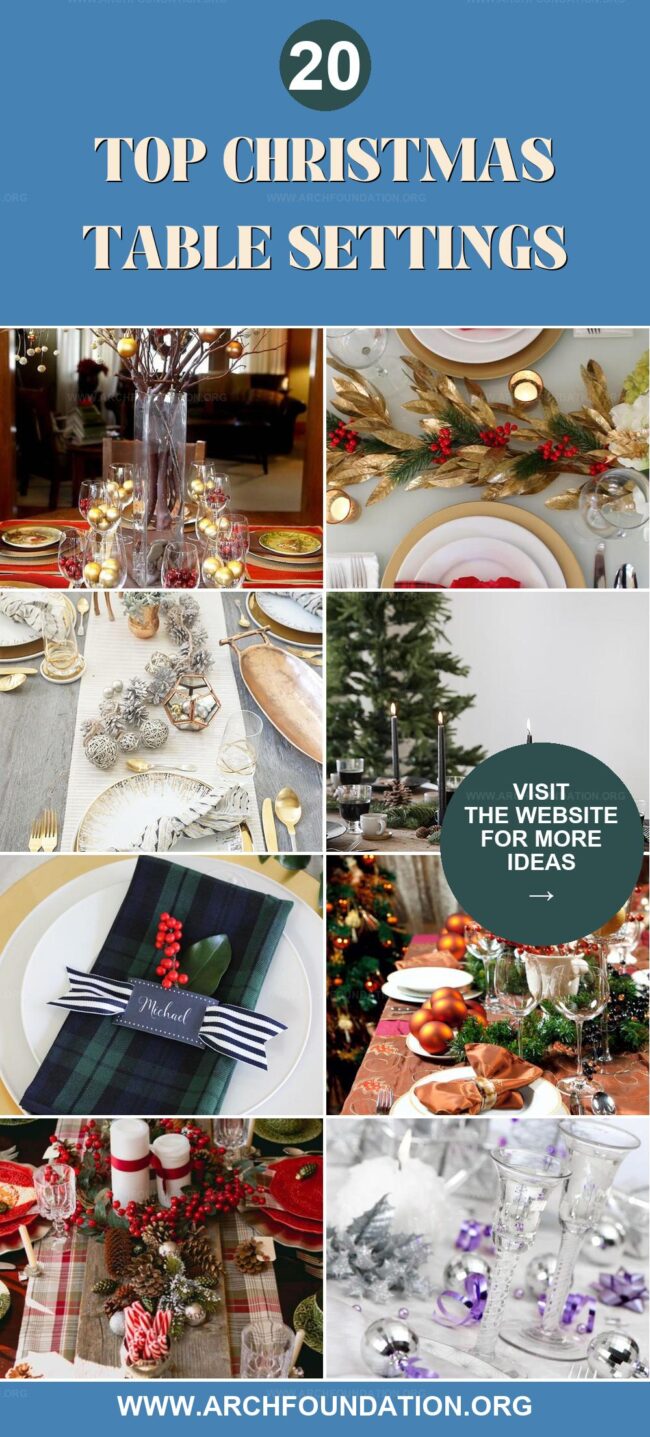 20 Heartwarming Christmas Table Settings