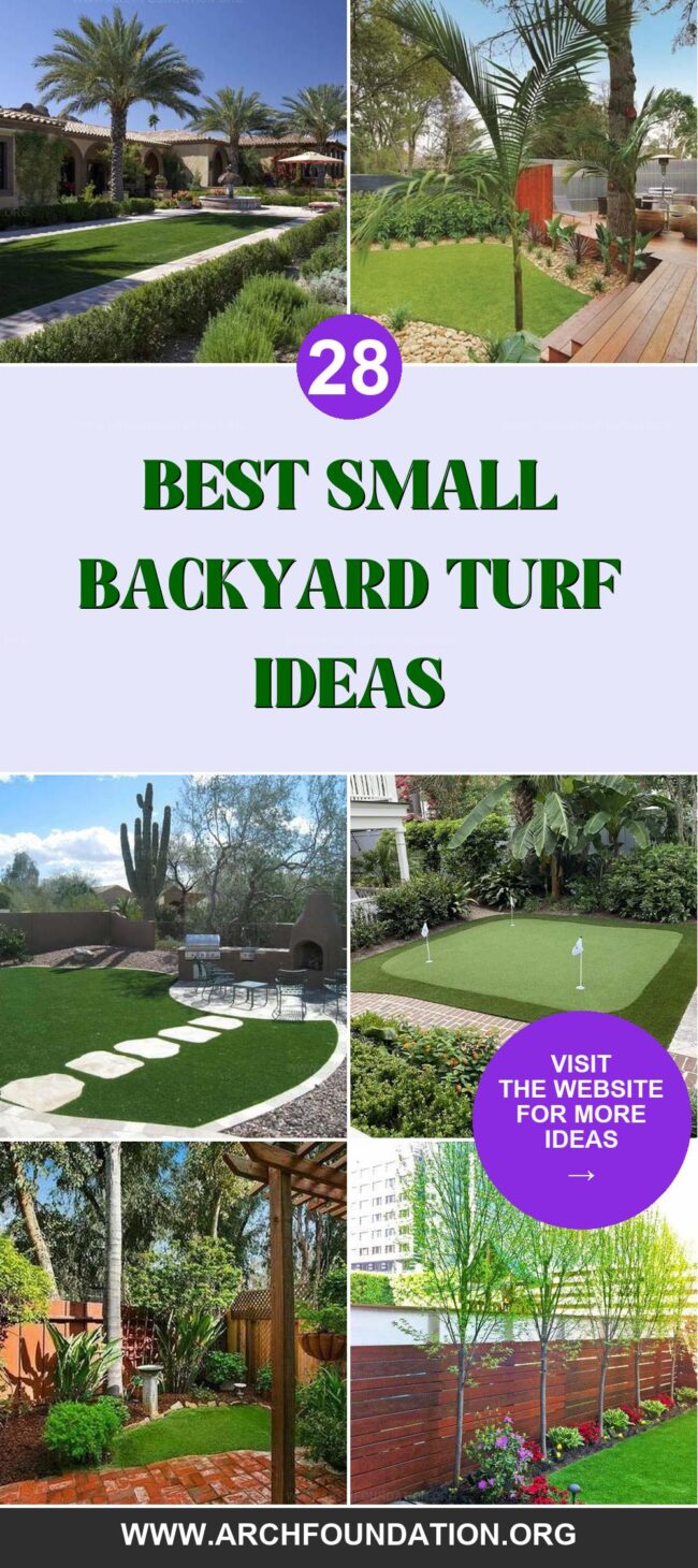 28 Best Small Backyard Turf Ideas for a Green Space