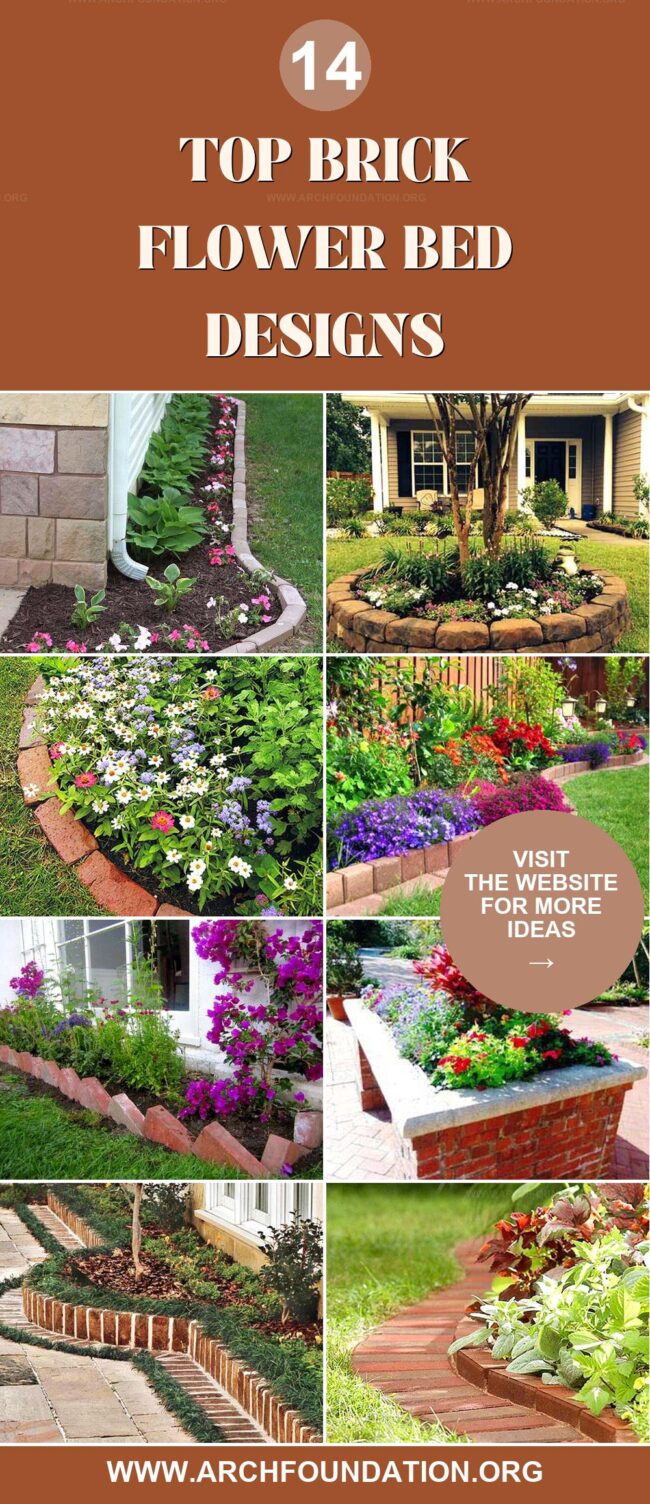 14 Best Brick Flower Bed Ideas to Try Instantly