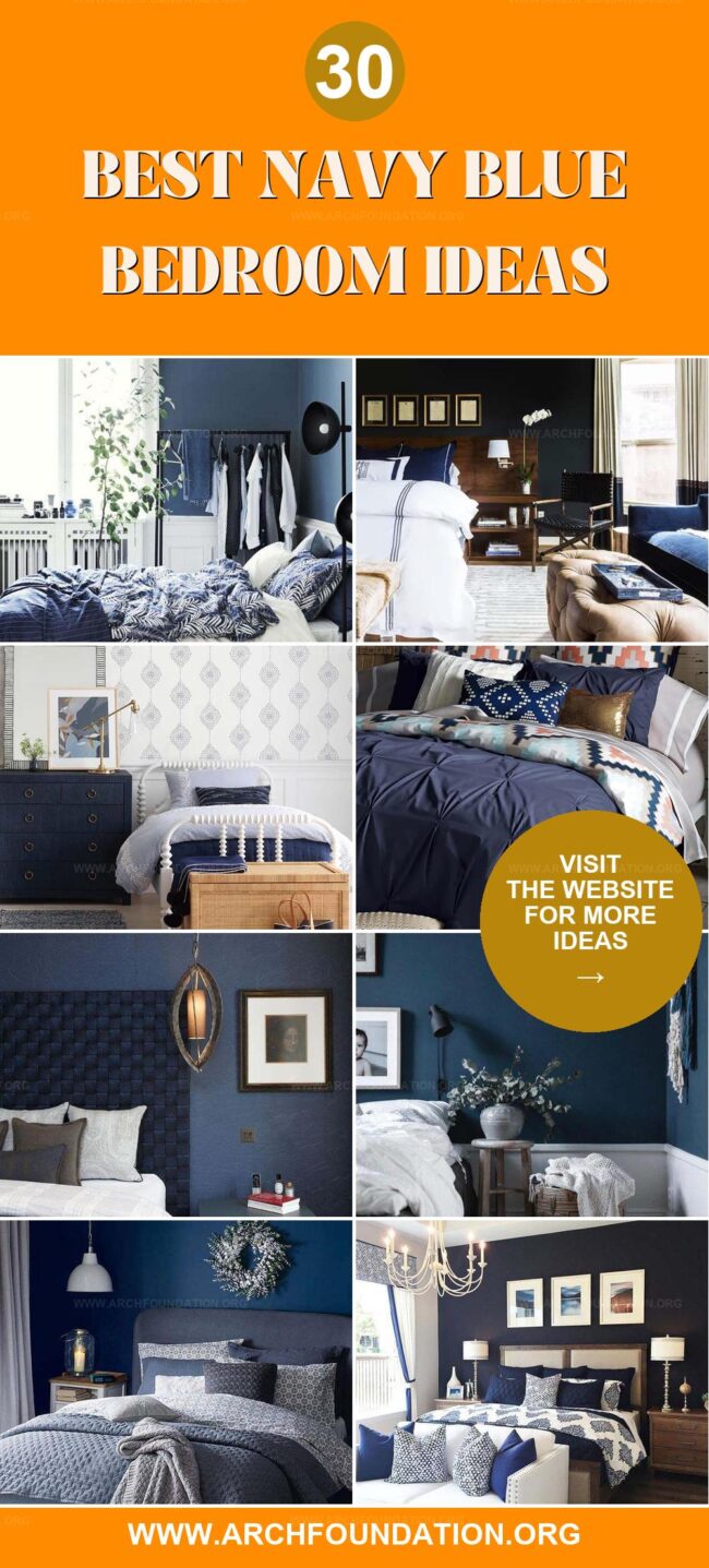 30 Stunning Navy Blue Bedroom Ideas to Create a Cozy Retreat