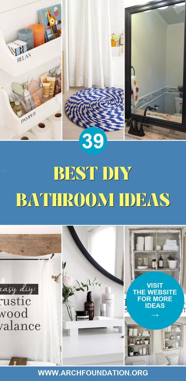 39 Best Budget DIY Bathroom Ideas