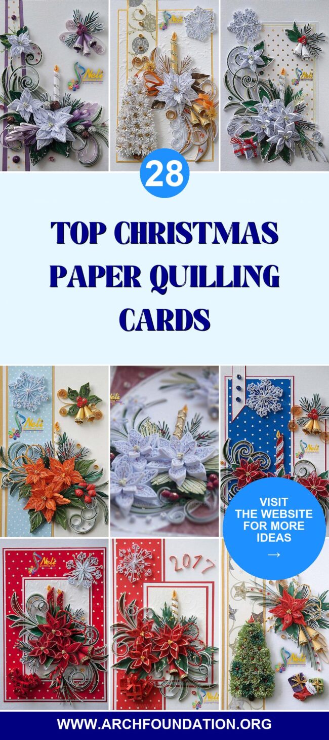 28 Beautiful Christmas Cards Crafted with Paper Quilling