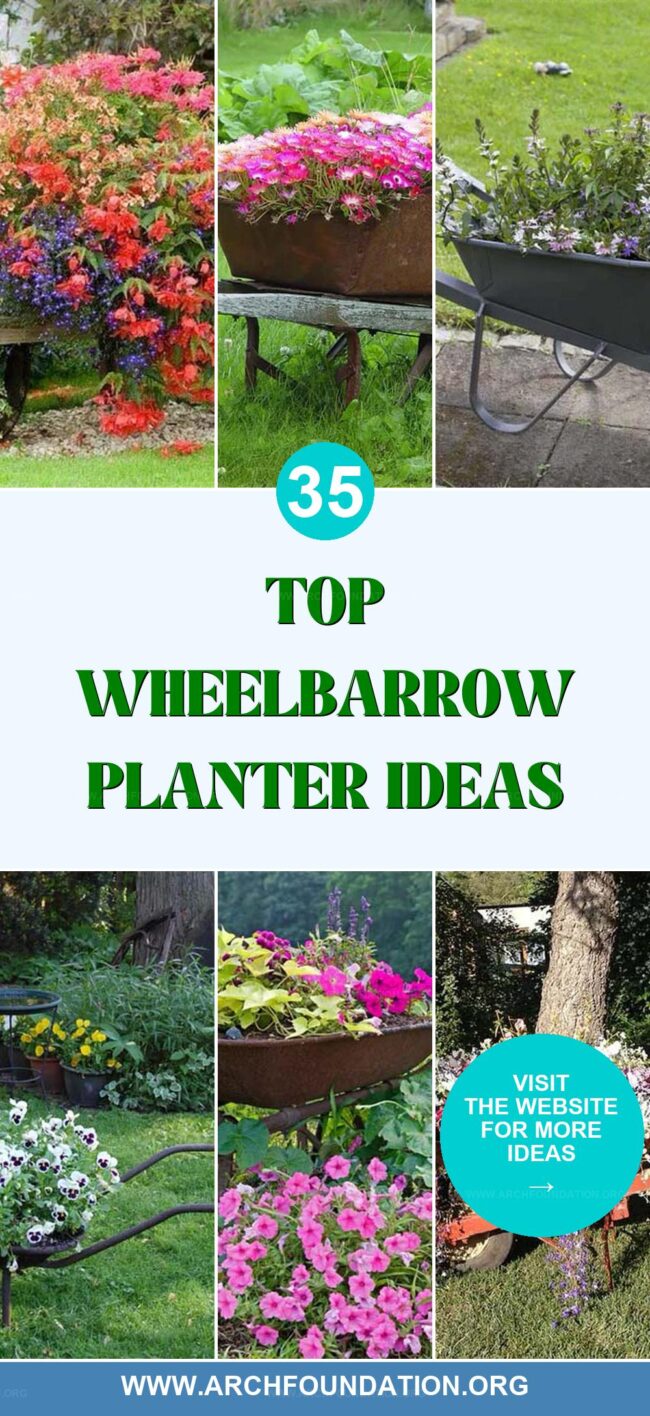 35 Top Wheelbarrow Planter Designs to Brighten Your Garden