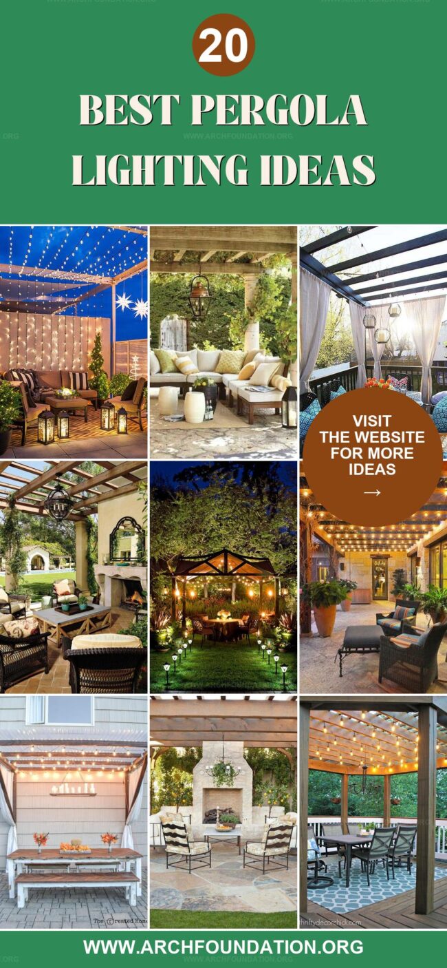 20 Cool Pergola Lighting Ideas for Magical Summer Nights