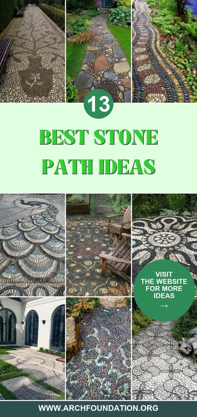 13 Creative Stone Paths and Craft Garden Arts