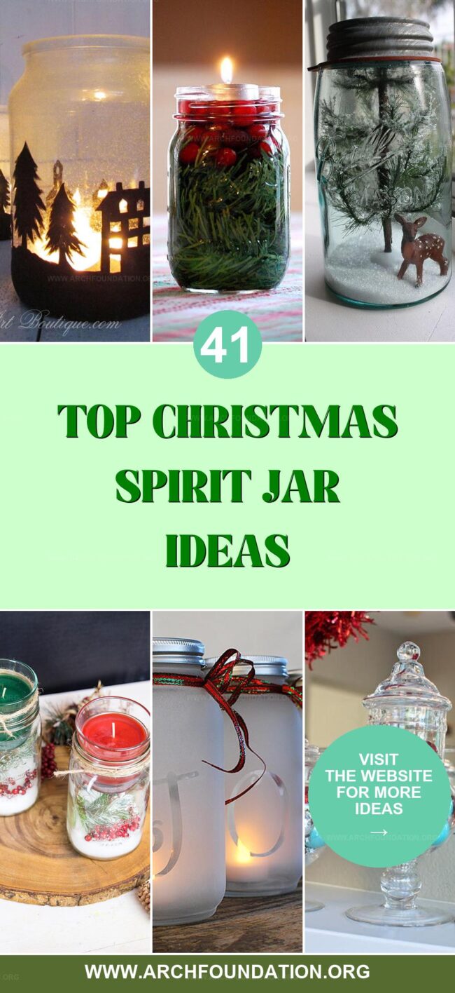 41 Festive Christmas Spirit Jars to Craft