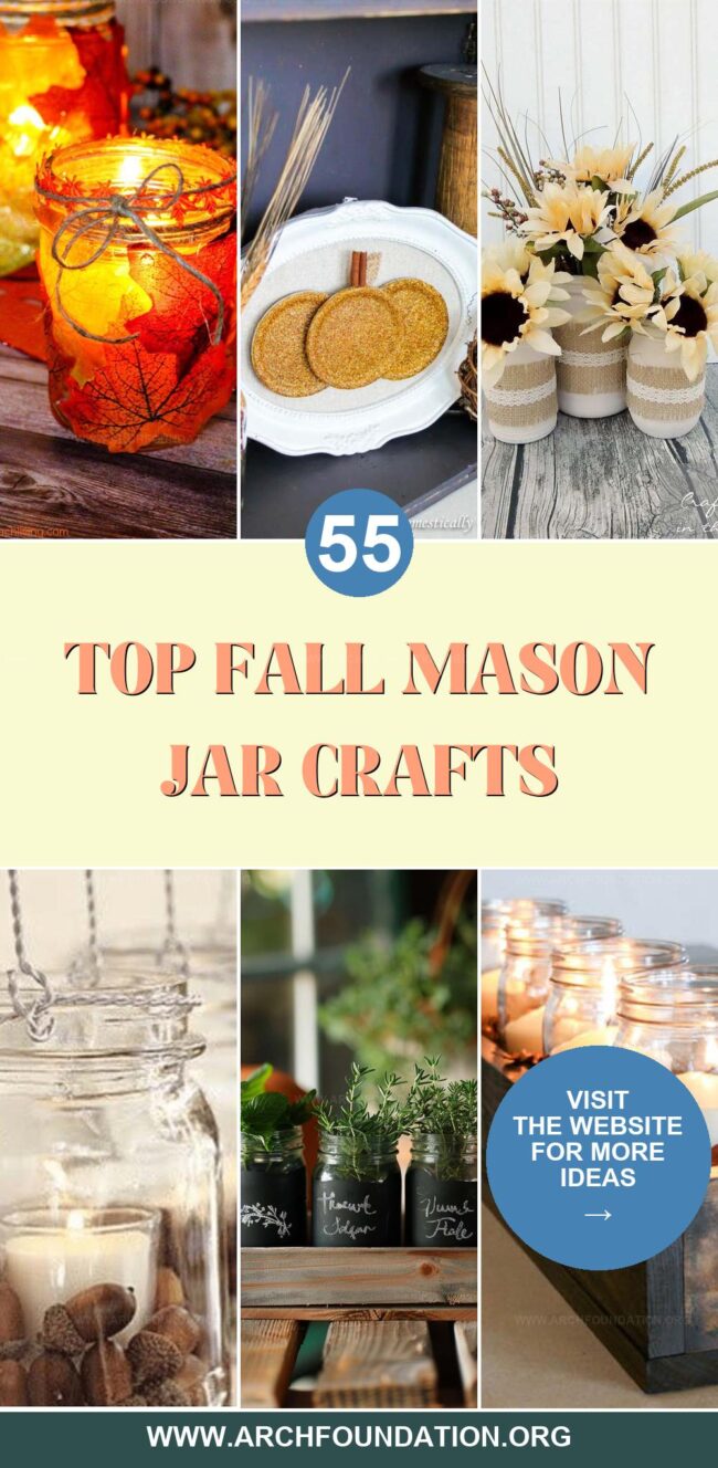 55 Fall Mason Jar Crafts to Cozy Up Your Home