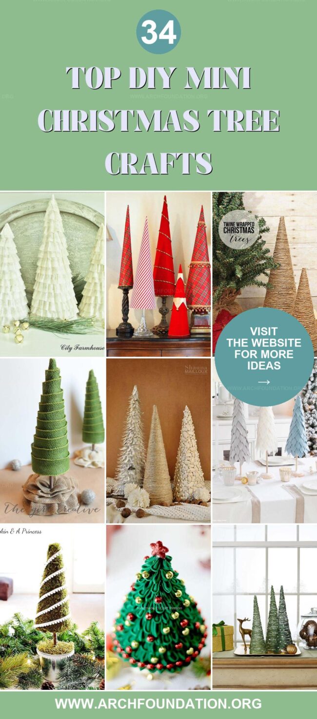 34 DIY Mini Christmas Trees for Festive Spaces