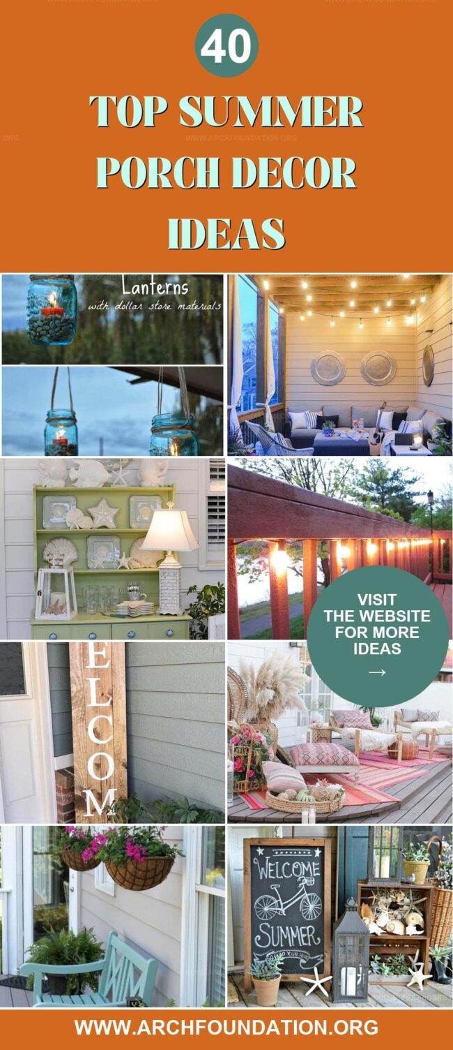 40 Creative Summer Porch Decor Tips for a Bright Entrance