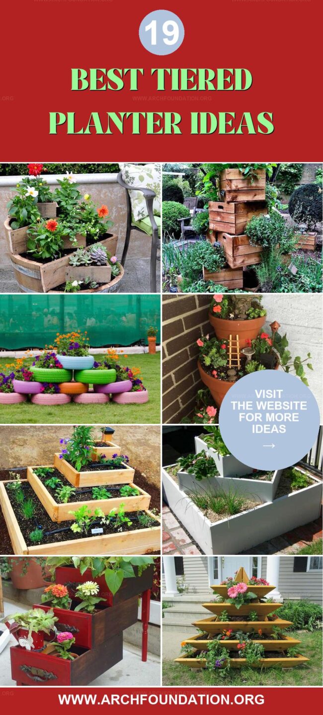 19 Amazing Tiered Planters to Make Your Yard Beautiful