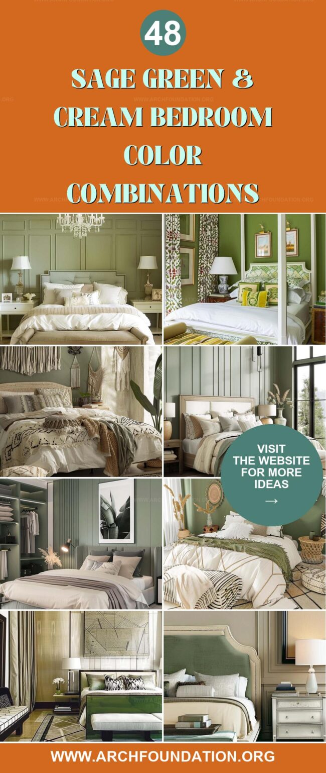 48 Sage Green & Cream Bedroom Ideas for Serenity