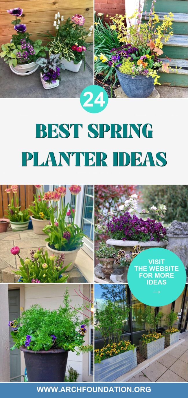 24 Beautiful Spring Planter Ideas for Garden Charm