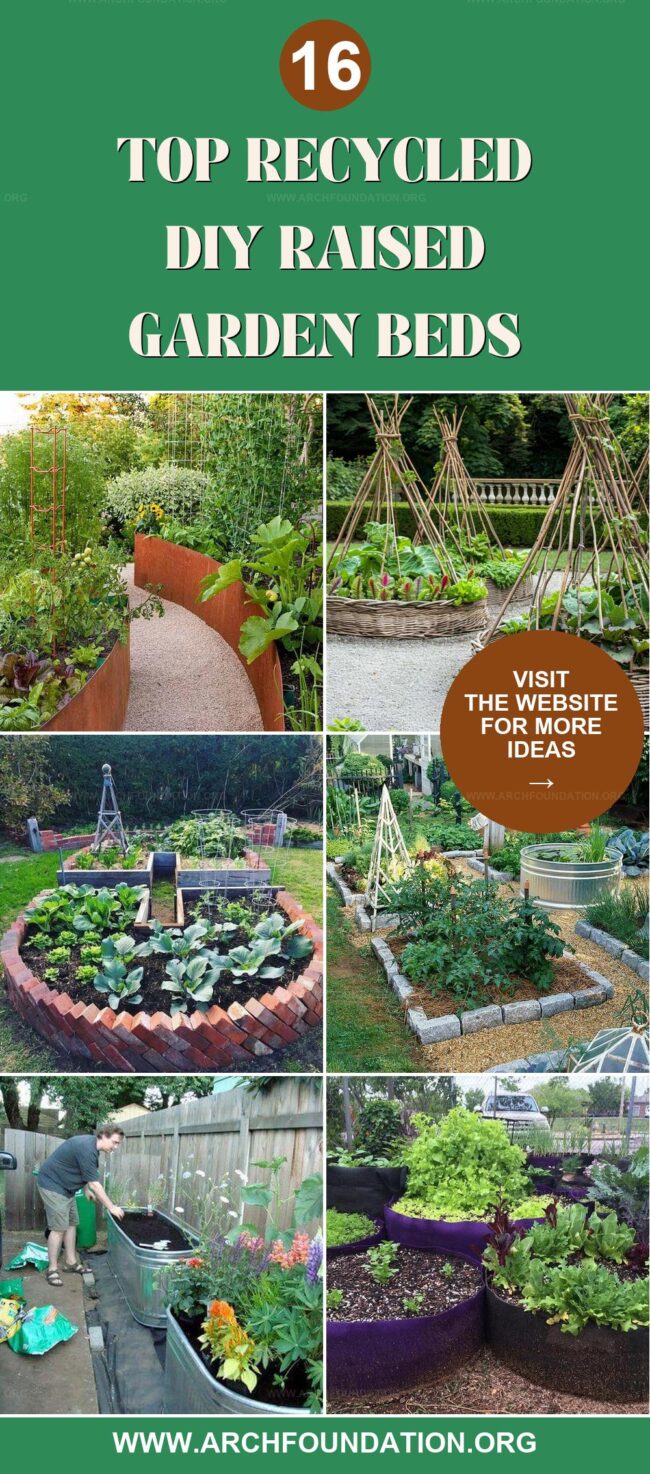 16 Smart Recycled Ideas for DIY Raised Garden Beds