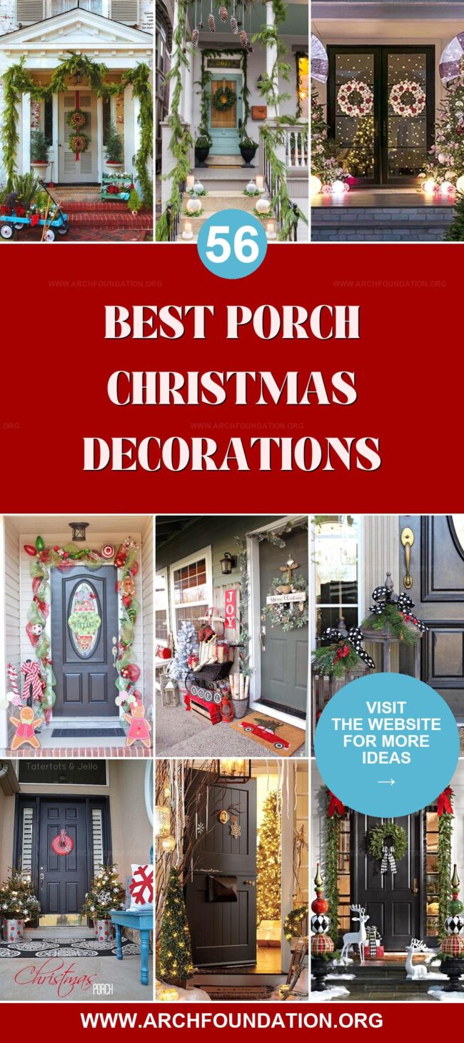 56 Inspiring Porch Christmas Decorations