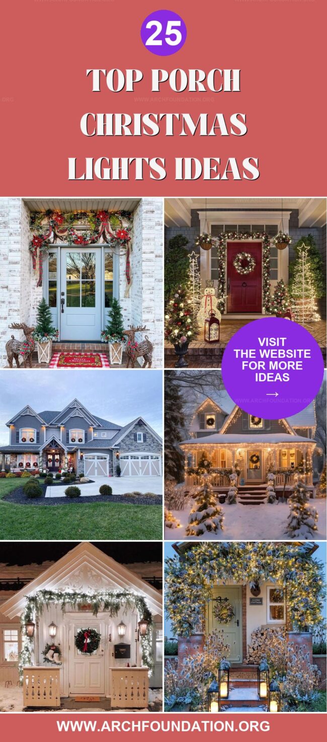 25 Sparkling Christmas Porch Lights to Welcome the Holiday