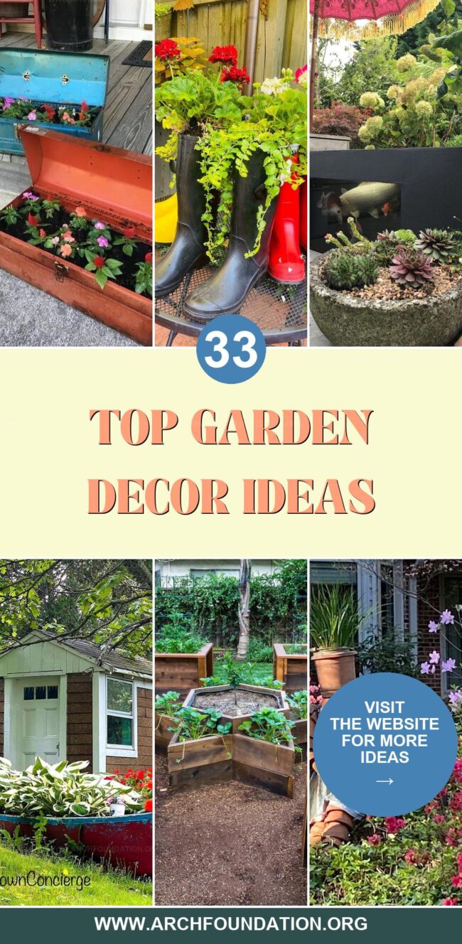 33 Genius Garden Decor Ideas for Outdoor Charm