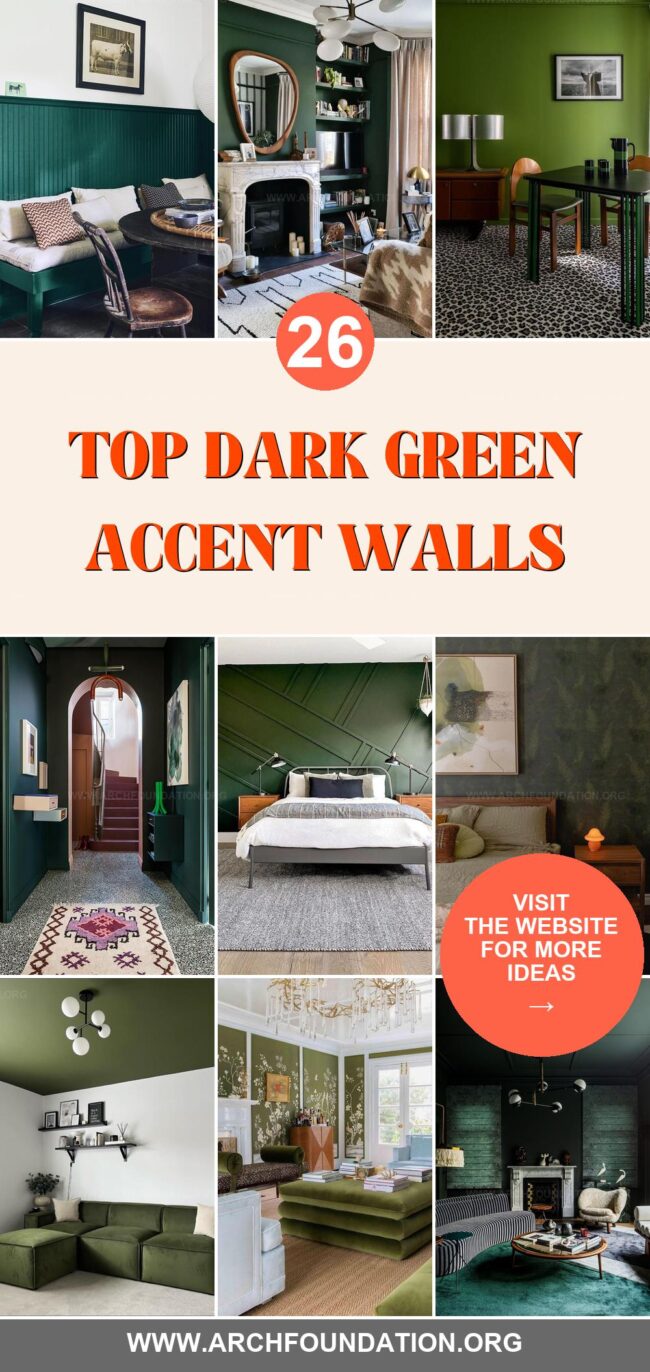 26 Top Dark Green Accent Walls for a Rich Atmosphere