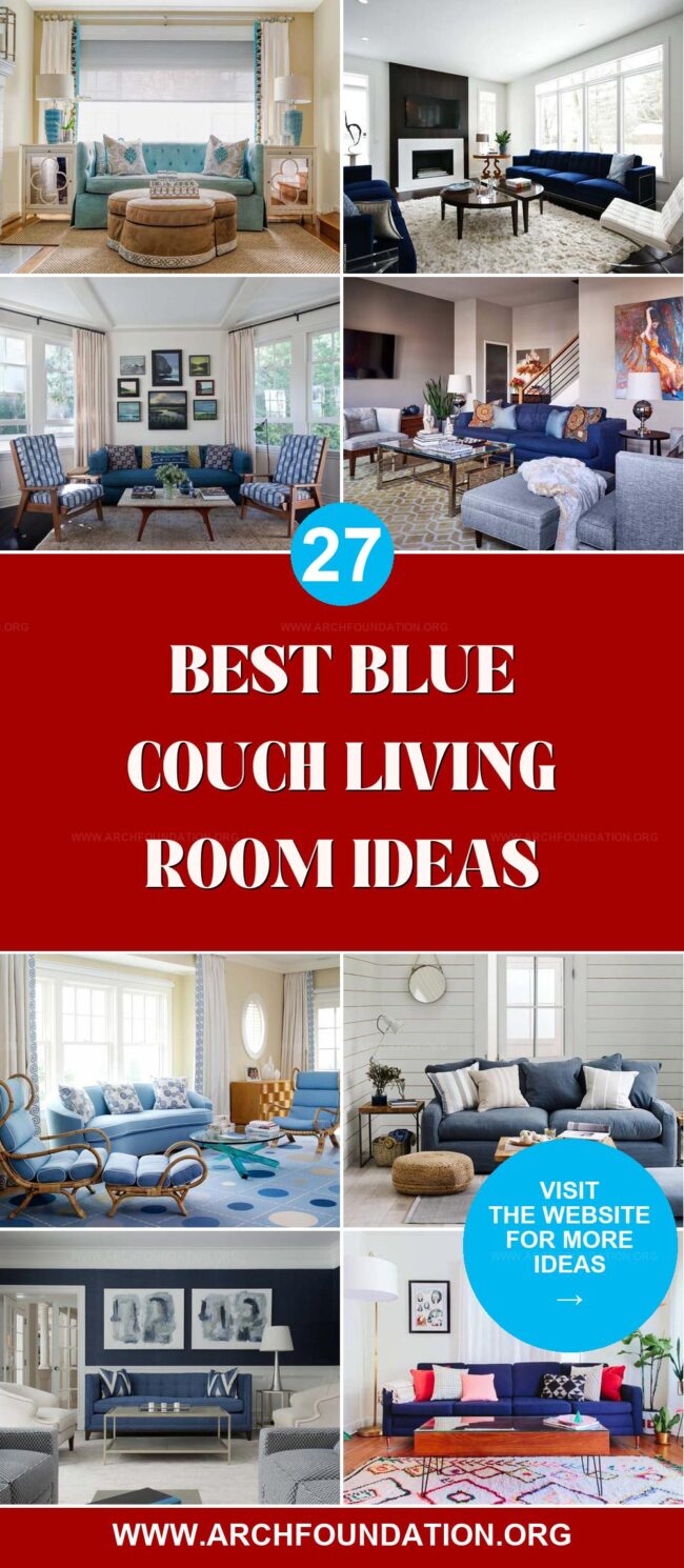 27 Stunning Blue Couch Ideas for a Stylish Living Room