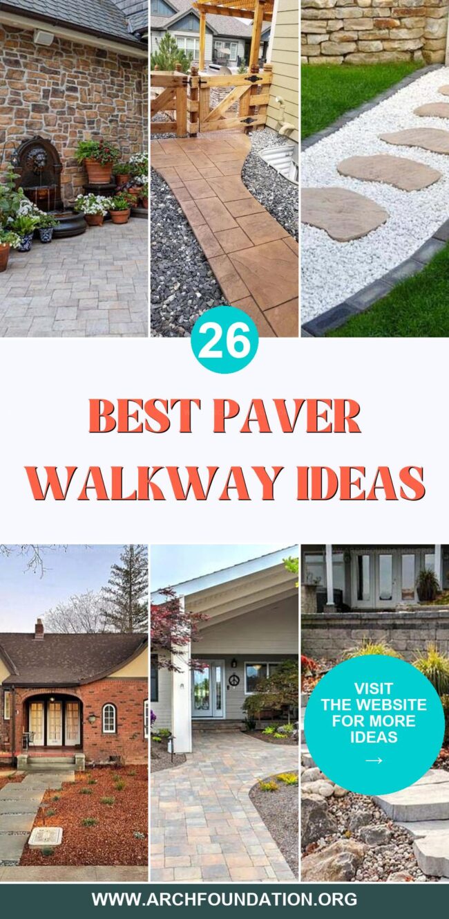 26 Impressive Paver Walkways for Garden Charm