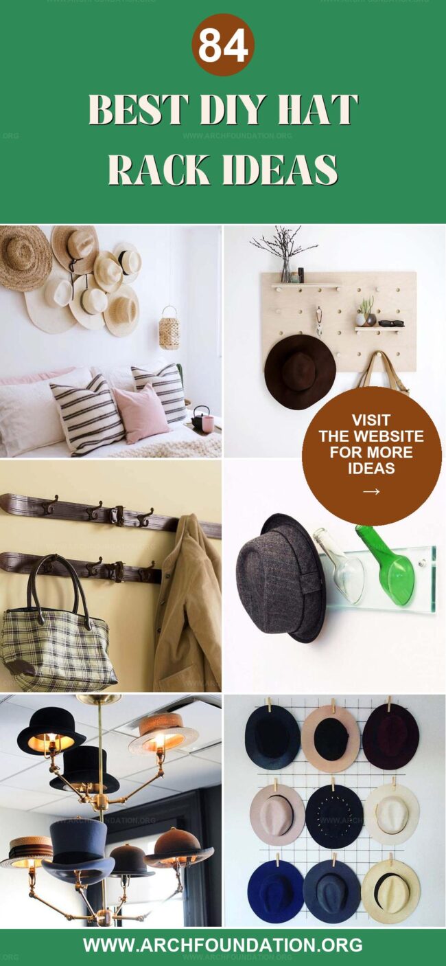 84 DIY Hat Rack Ideas to Organize in Style