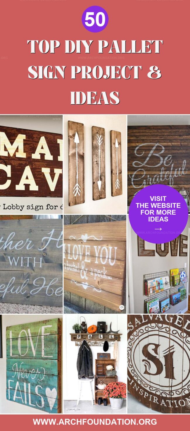 50 DIY Pallet Sign Ideas for a Unique Home Decor