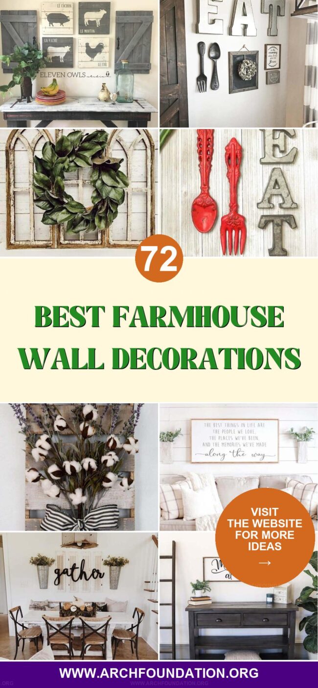 72 Beautiful Farmhouse Wall Decorations