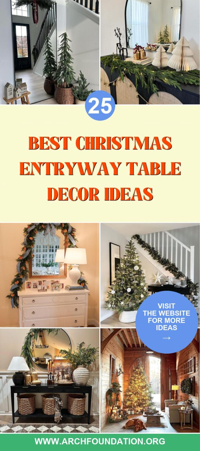 25 Christmas Entryway Table Ideas for a Festive Welcome