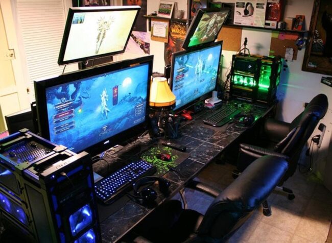 Ultimate Gaming Room with Advanced Setup and Furniture