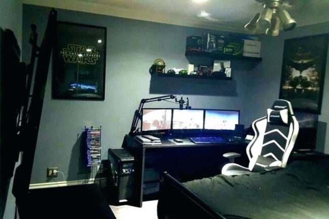 Video Gamer Bedroom with Cool Decorating Ideas