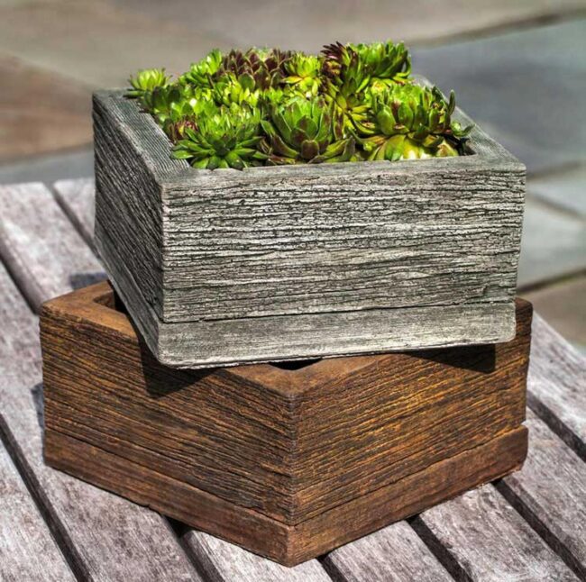 Simple Wood Planter Decorations