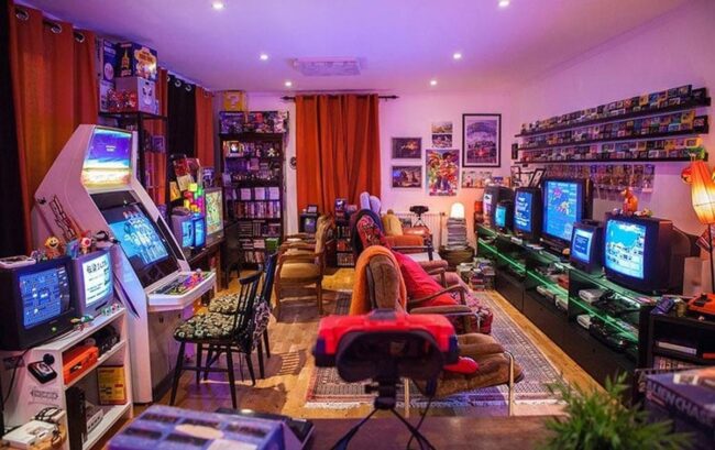 Vibrant Game Room For Collectibles